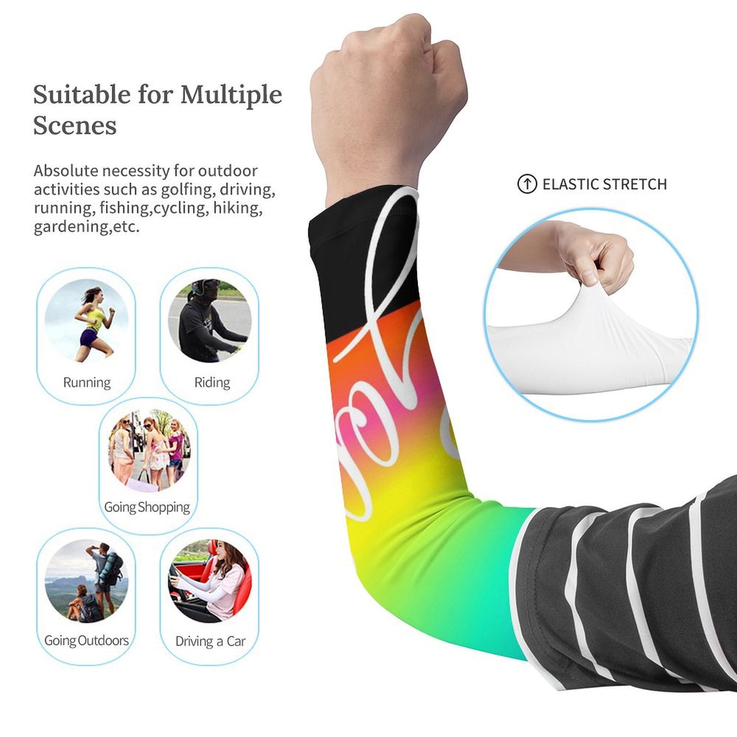 Manicotti Sportivi Lycra Personalizzati (Coppia) | Protezione UV | Stampa Unica
