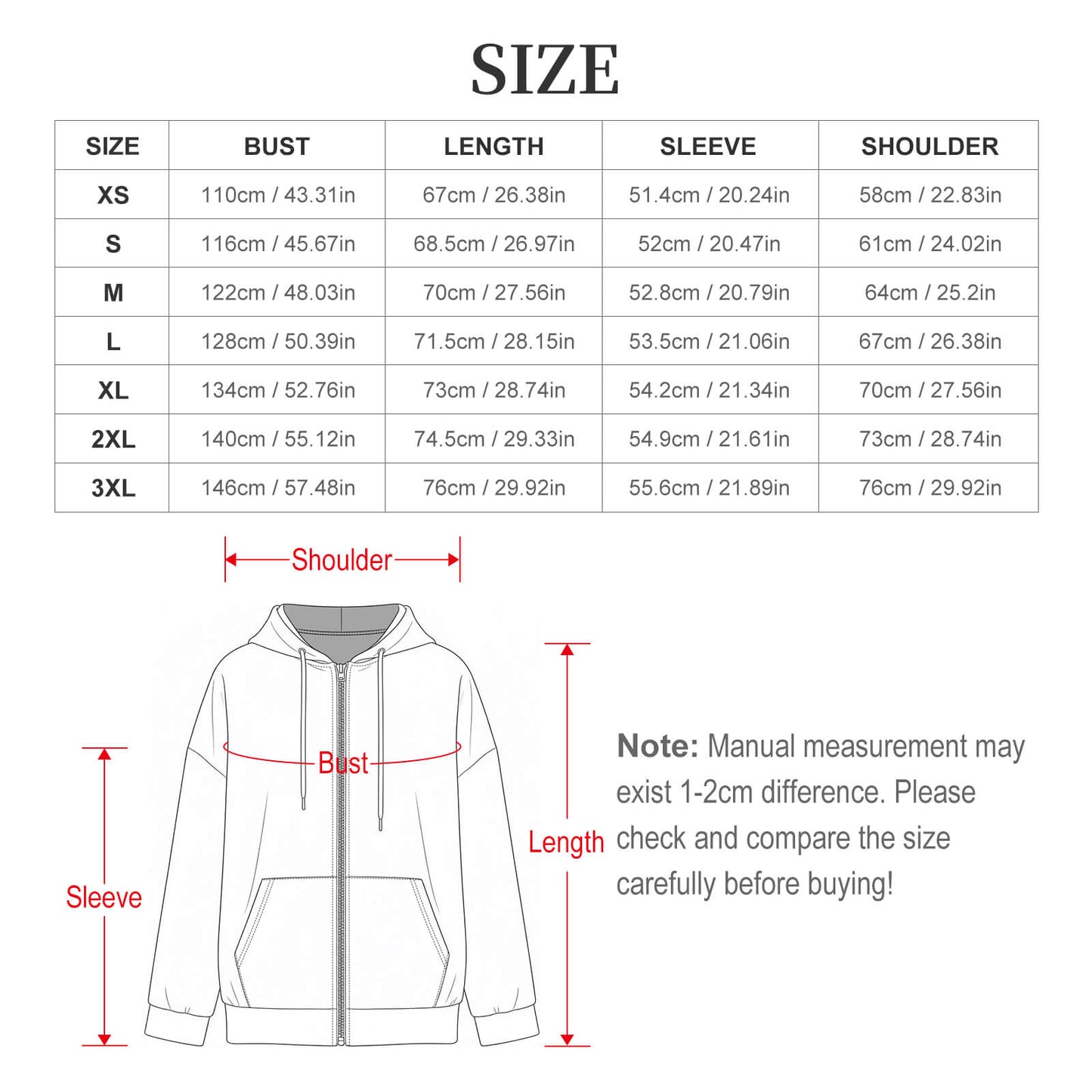 Felpa Donna con Zip e Cappuccio Personalizzabile