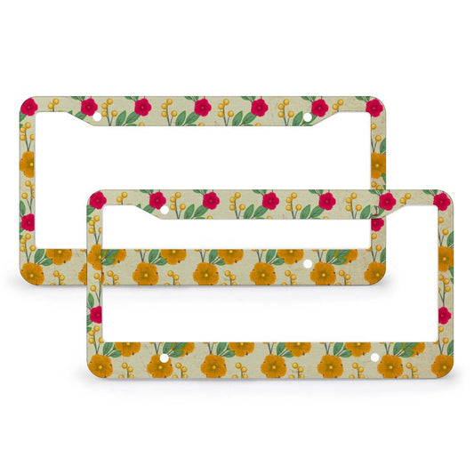 Set 2 Portatarga Personalizzati con Foto | Alluminio Slim per Targa USA