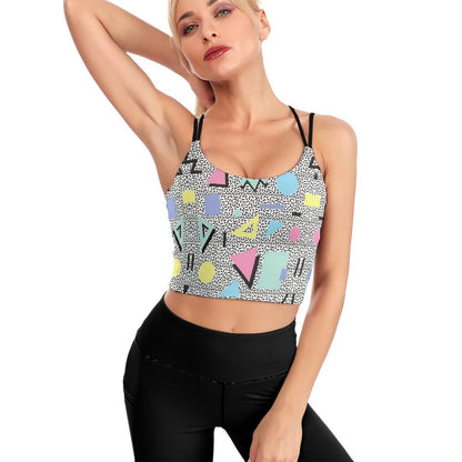 Top Yoga Crop Personalizzato | Canotta Sportiva Imbottita Senza Ferretto