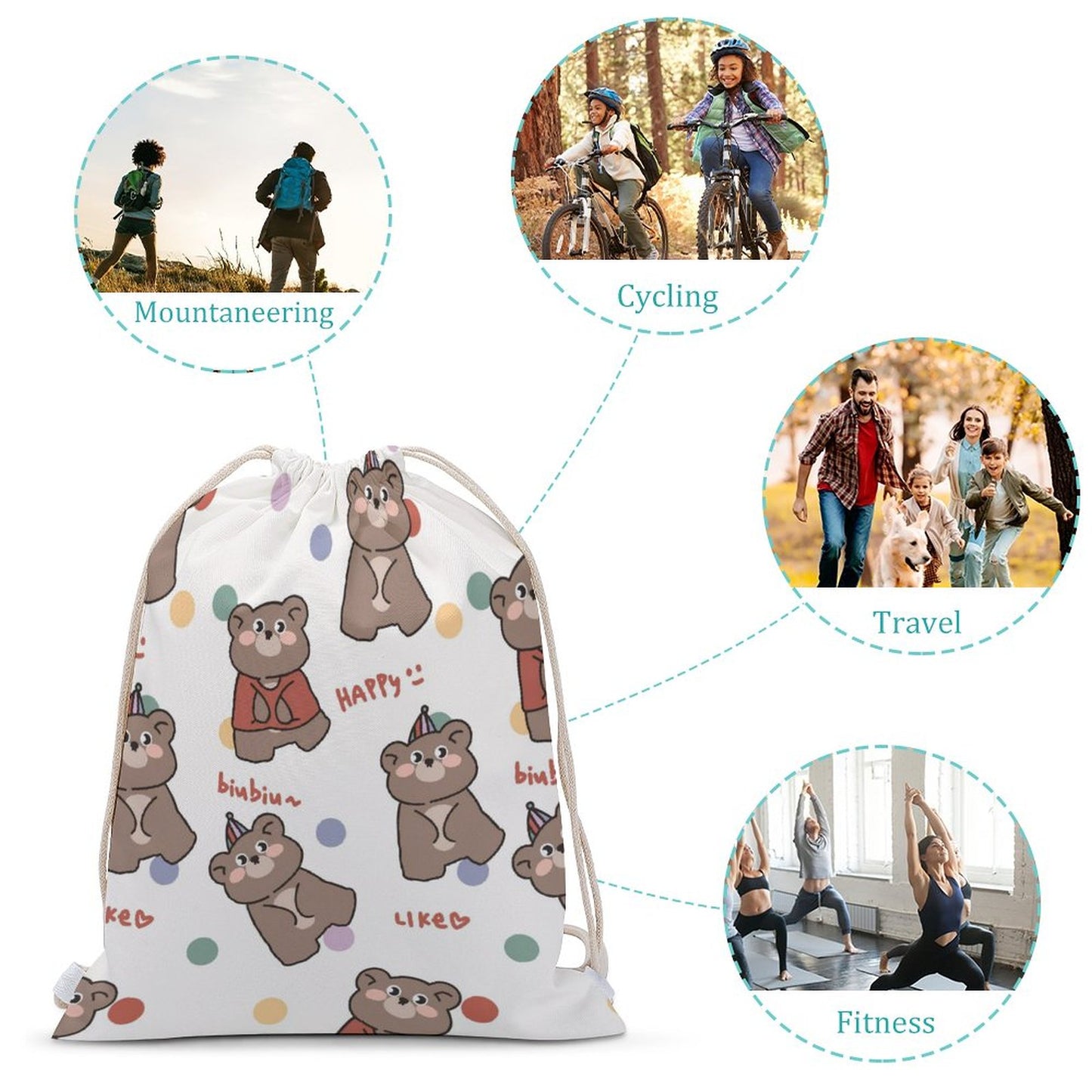 Zaino a Sacca in Canvas Cotone | Borsa Palestra Personalizzata