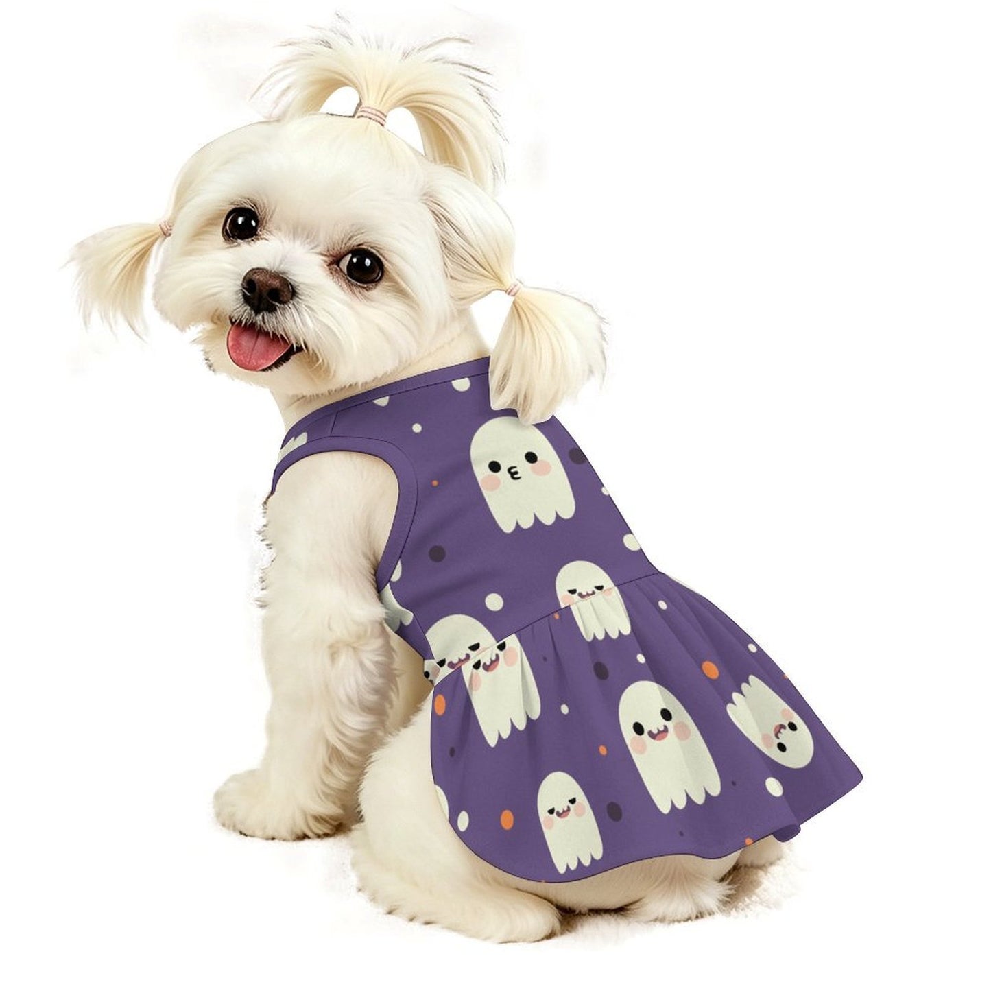 Vestito Estivo per Cani e Gatti con Balze Hawaiane e Stampa Personalizzata
