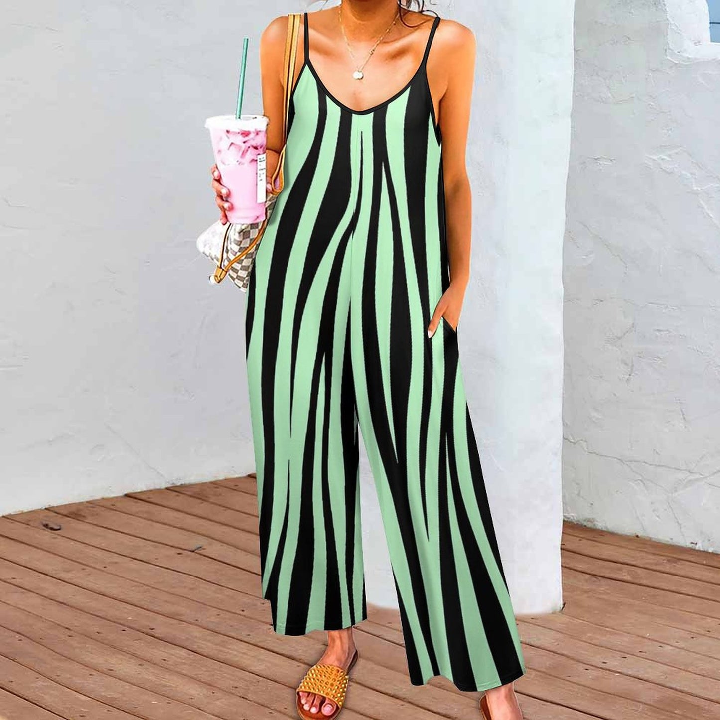 Tuta Intera Donna Oversize | Salopette Morbida Spalline Sottili