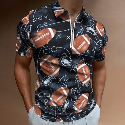 Polo Uomo Zip Personalizzata in Puro Cotone | Stampa la Tua Foto