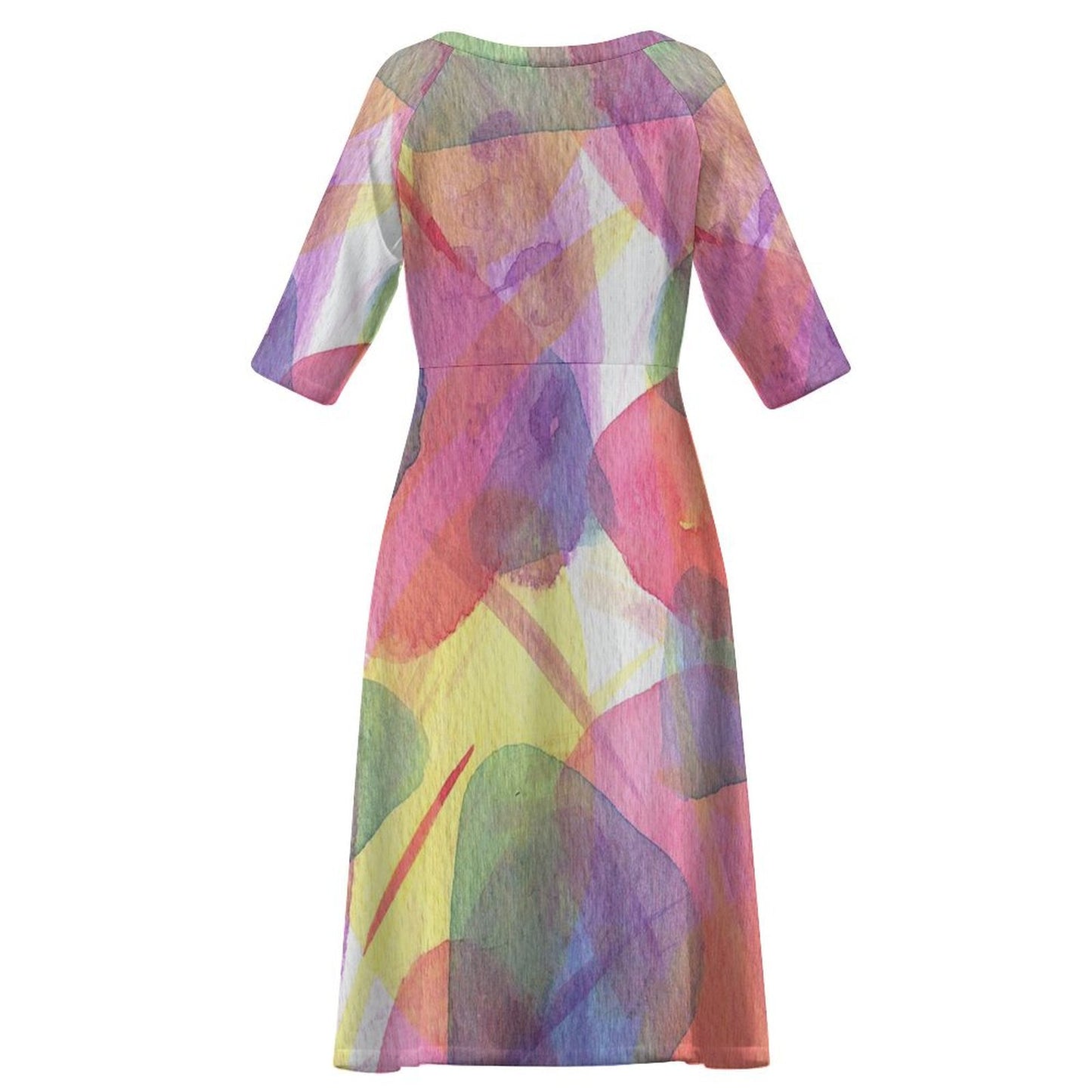 Vestito Lungo Donna Personalizzato | Abito Stampa Unica Tessuto Elastico