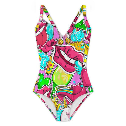 Costume intero donna personalizzabile con spalline regolabili e coppe rimovibili