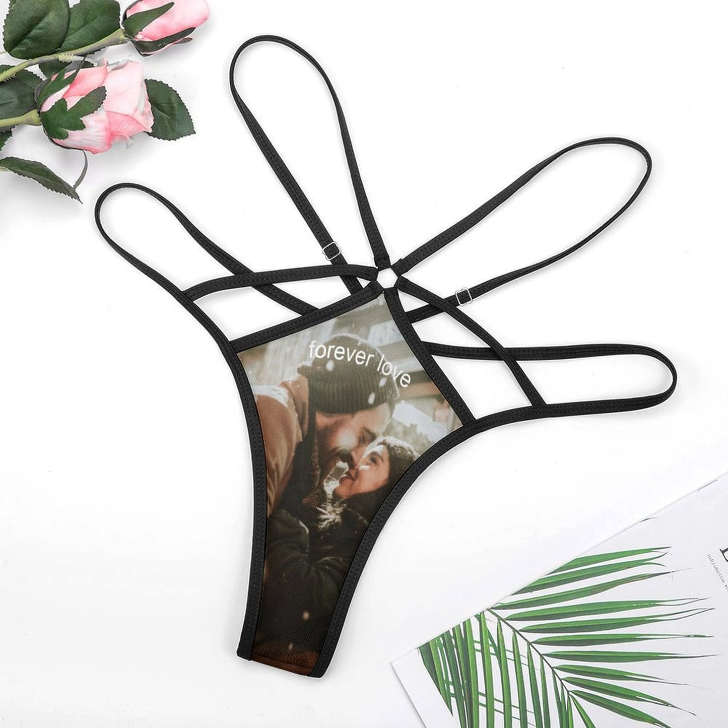 Perizoma Personalizzato in Rete | Intimo Sexy "Vedo-Non-Vedo" | Stampa Foto
