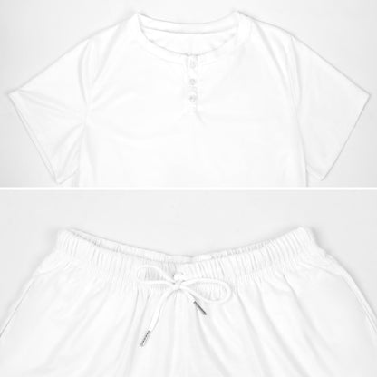 Set Loungewear Donna Personalizzato | Pigiama Corto Effetto Cotone