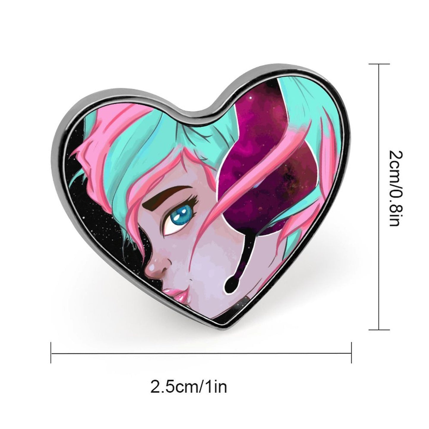 Spilla a Cuore Personalizzata in Metallo