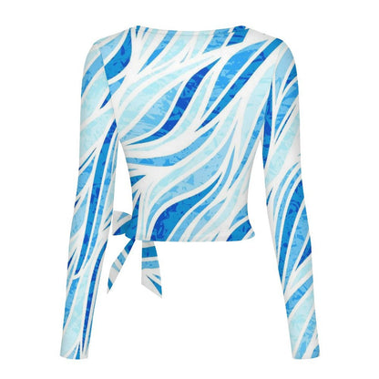 Maglia Donna con Fiocco a Manica Lunga Elasticizzata Personalizzabile