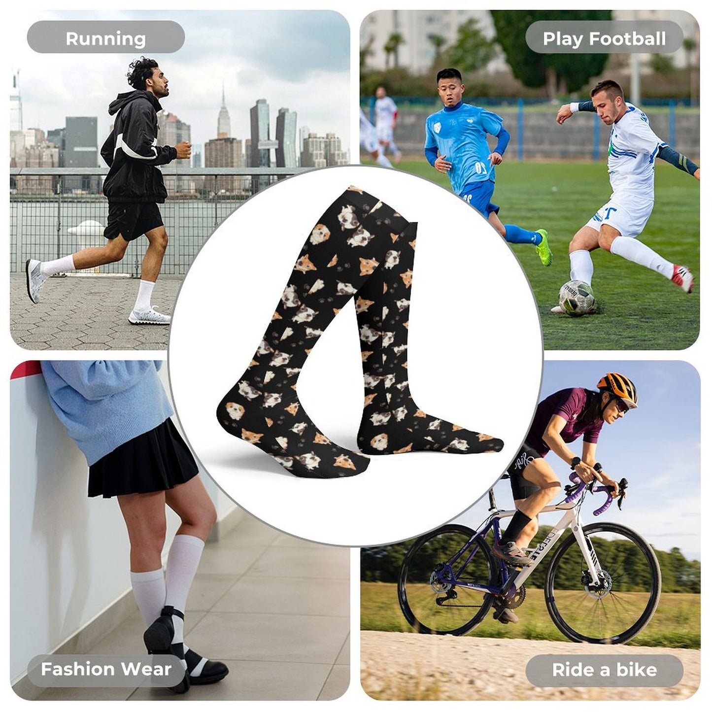 Calze Fashion Personalizzate | Stampa Unica al Ginocchio e Oltre