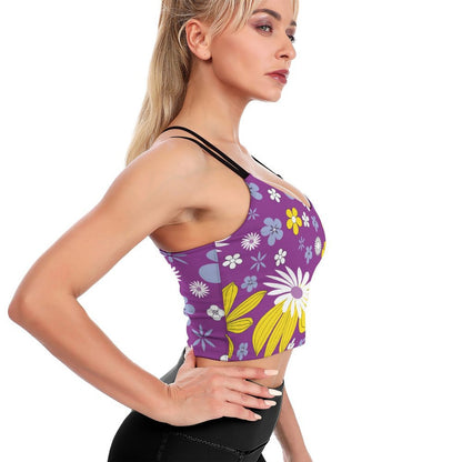 op Yoga Crop Donna Personalizzato | Smanicato Imbottito | Stampa Foto