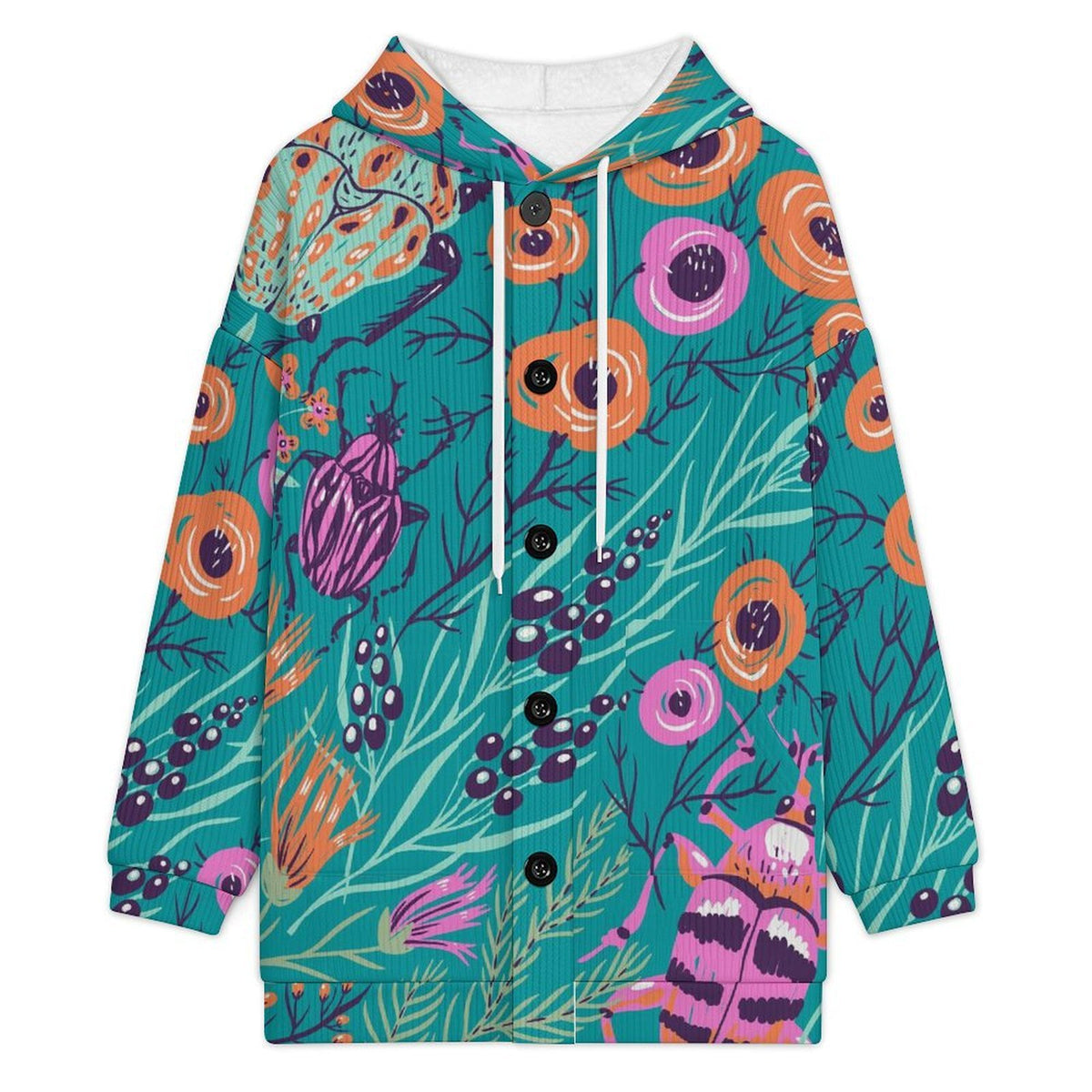 Cappotto Donna con Cappuccio in Pile Foderato Personalizzabile Lunghezza Midi