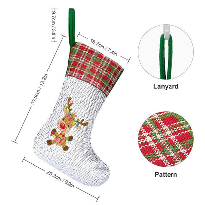 Calza di Natale con Paillettes Reversibili | Decorazione Magica Personalizzata