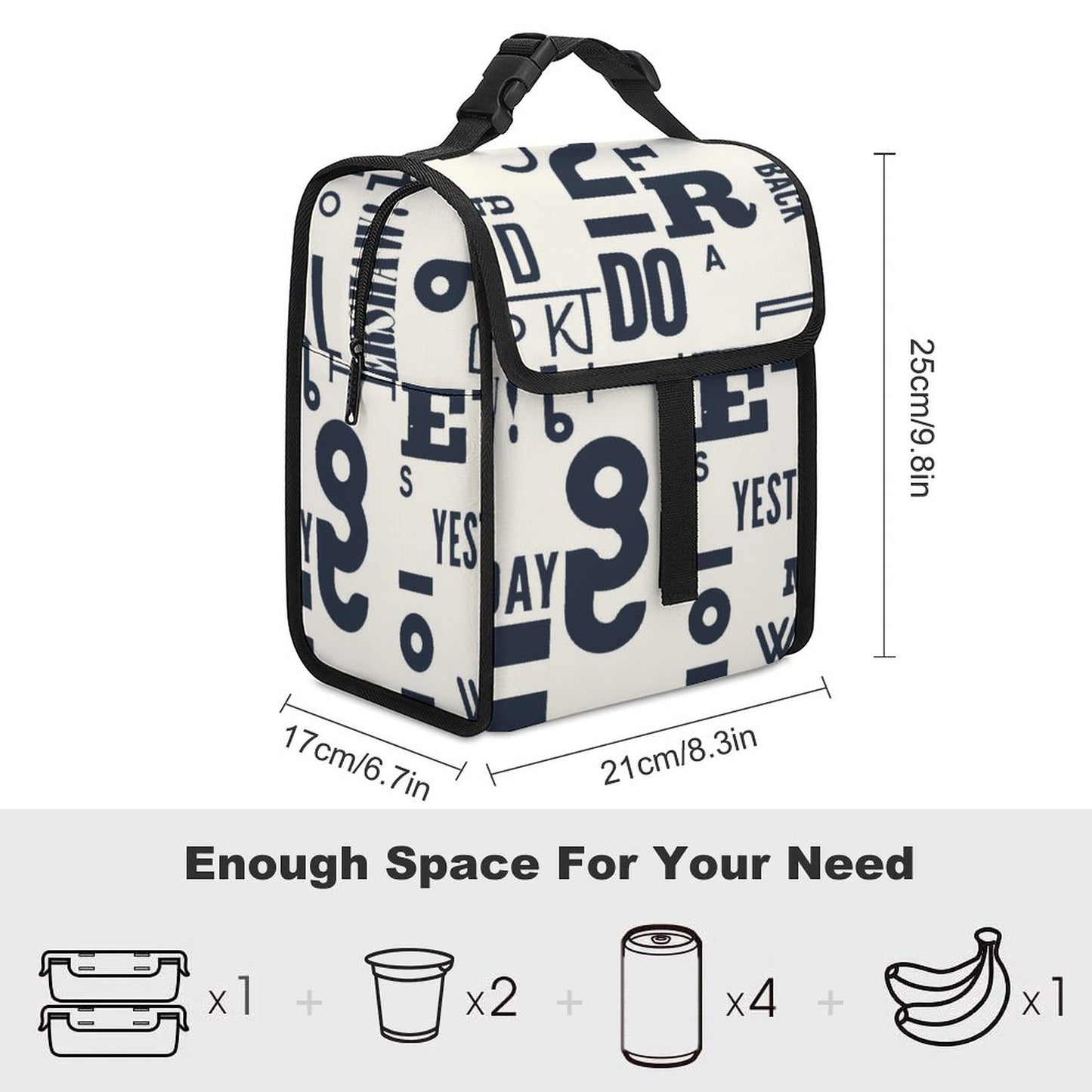 Borsa Termica Pranzo Personalizzata | Lunch Box Isolante Grande