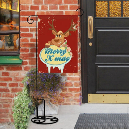 Bandiera da Giardino in Lino Personalizzata | Arazzo Rustico Bifacciale