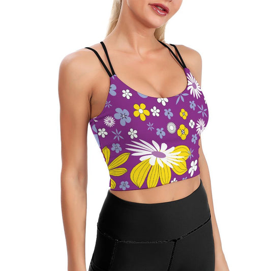 op Yoga Crop Donna Personalizzato | Smanicato Imbottito | Stampa Foto