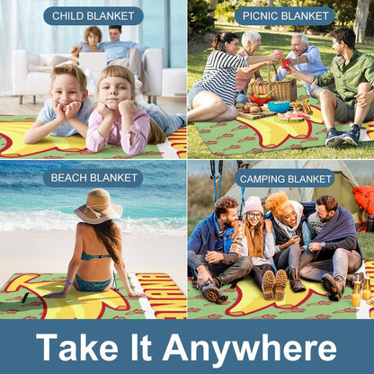 Coperta Picnic Personalizzata Pieghevole | Impermeabile & Imbottita | 148cm