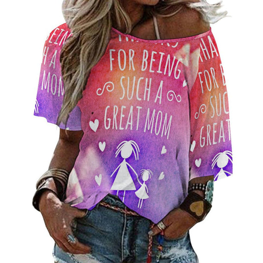 T-Shirt Donna Scollo Barca Personalizzata | Stampa Integrale | Poliestere/Spandex