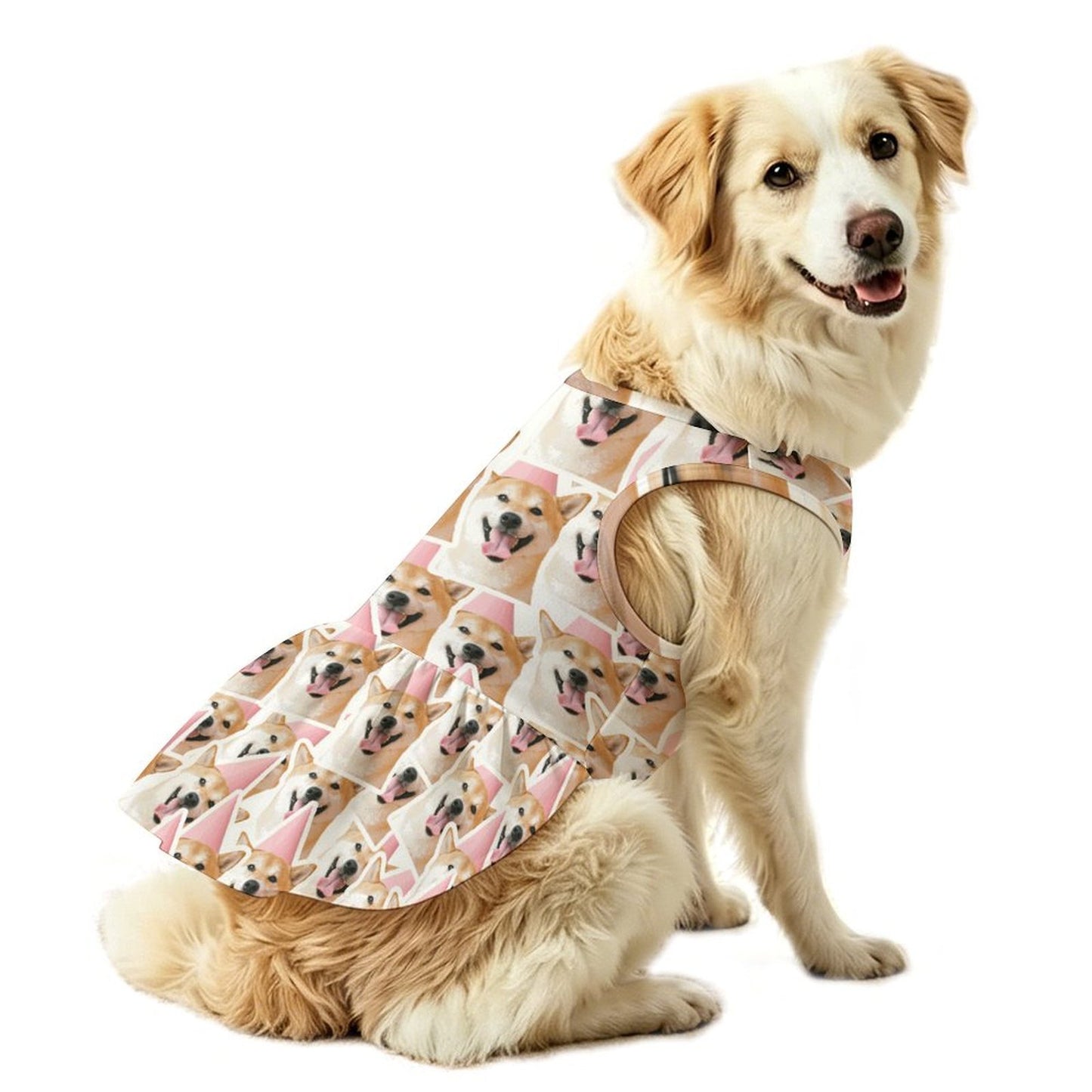Vestito Estivo Large Taglia per Cani e Gatti con Balze e Stampa Personalizzata
