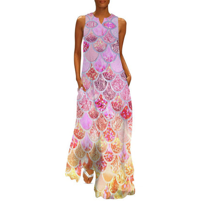 Abito Maxi Lungo Personalizzato | Vestito a Colonna Senza Maniche (S-5XL)
