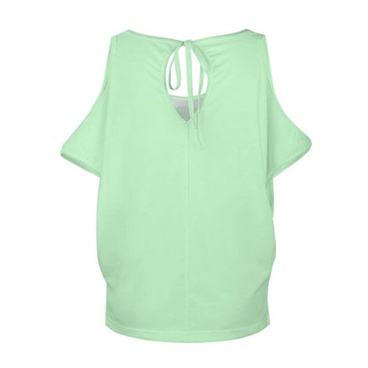 T-Shirt Off-Shoulder Personalizzata | Scollo Ampio Effetto Cotone | Sexy & Chic