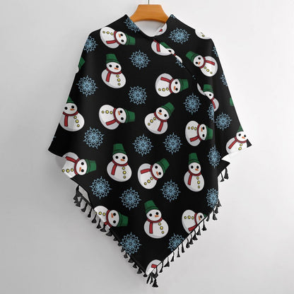 Mantello Personalizzato con Frange | Poncho Elegante da Donna