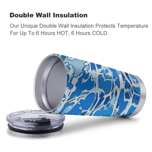 Tumbler Termico 20oz Personalizzato | Tazza Auto Acciaio Inox con Cannuccia