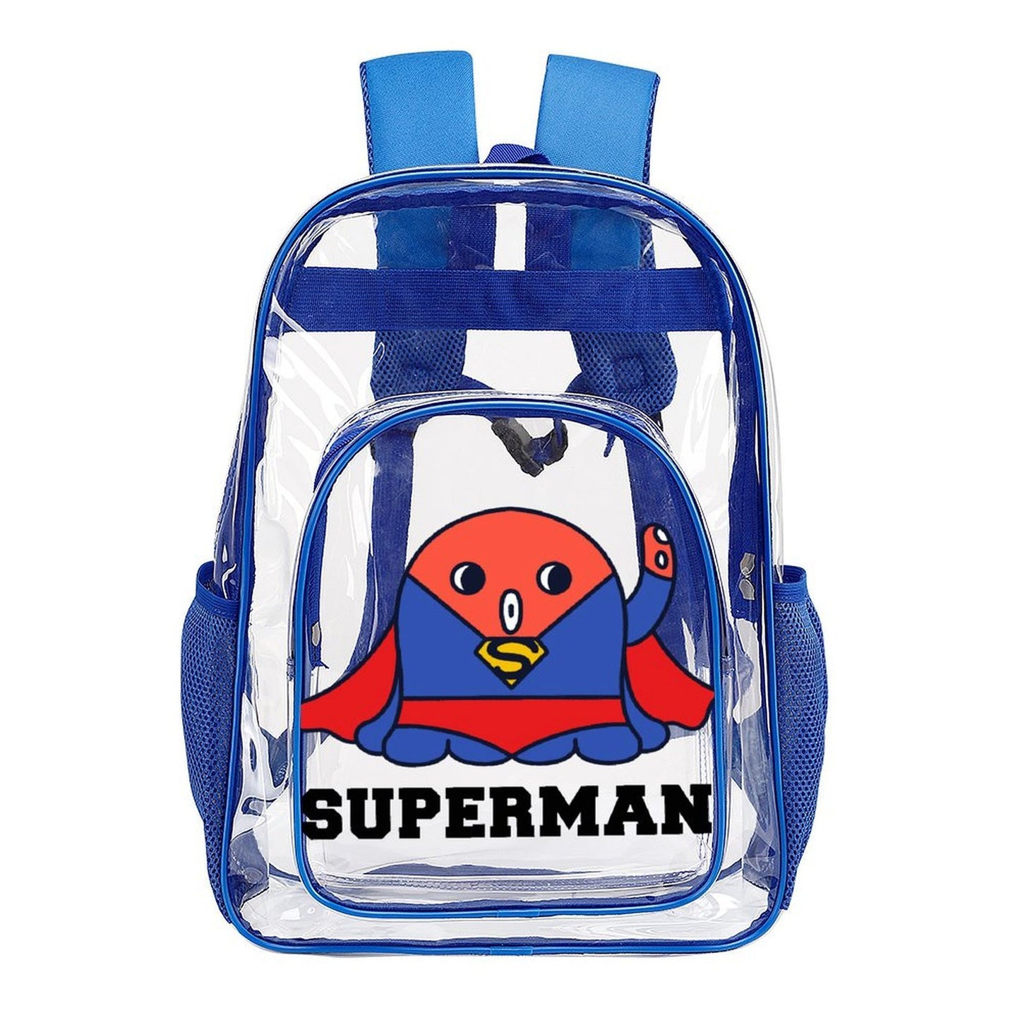 Zaino Trasparente in PVC con Taschino a Rete Personalizzabile con Stampa UV