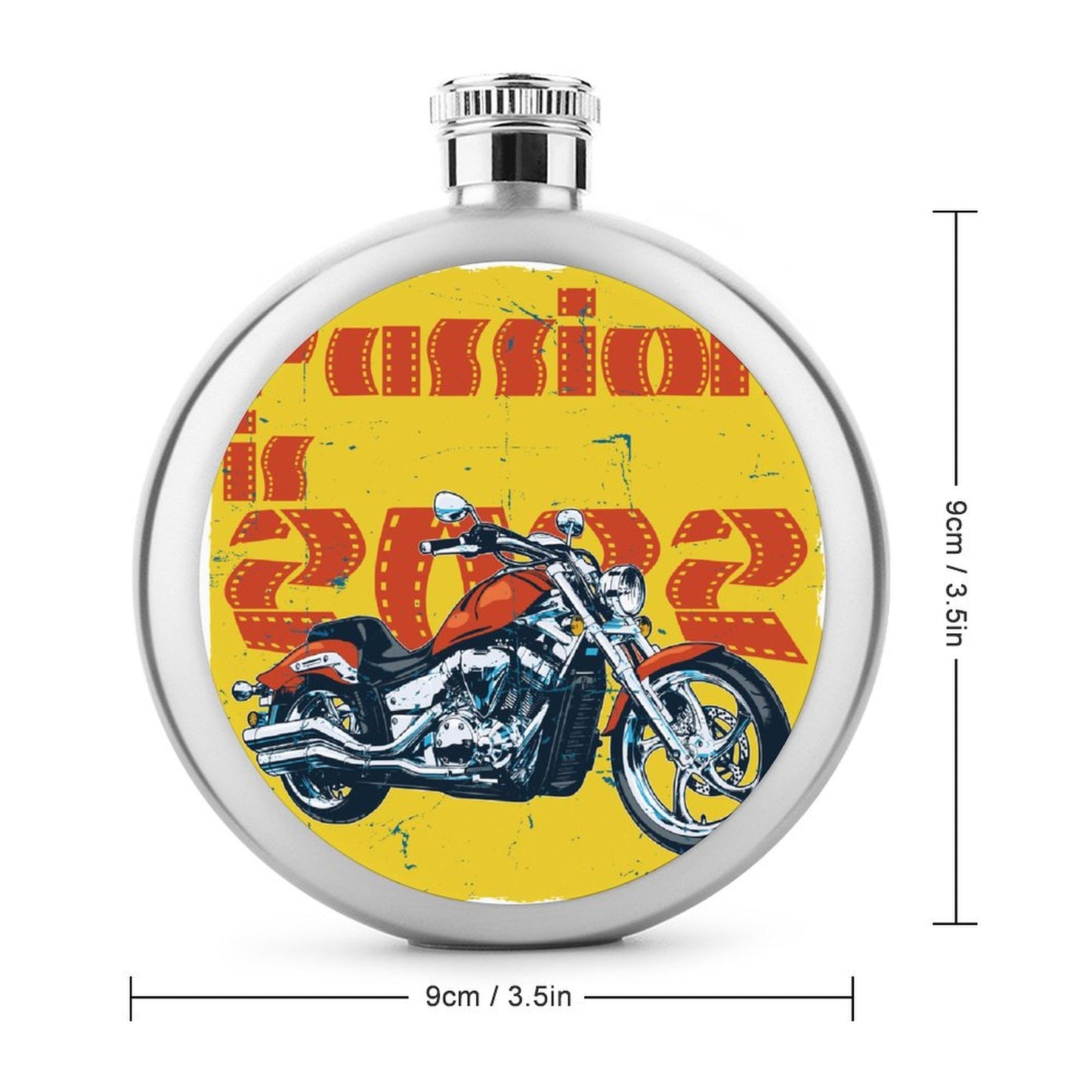 Fiaschetta Rotonda Personalizzata 5oz | Acciaio Inox & Stampa UV