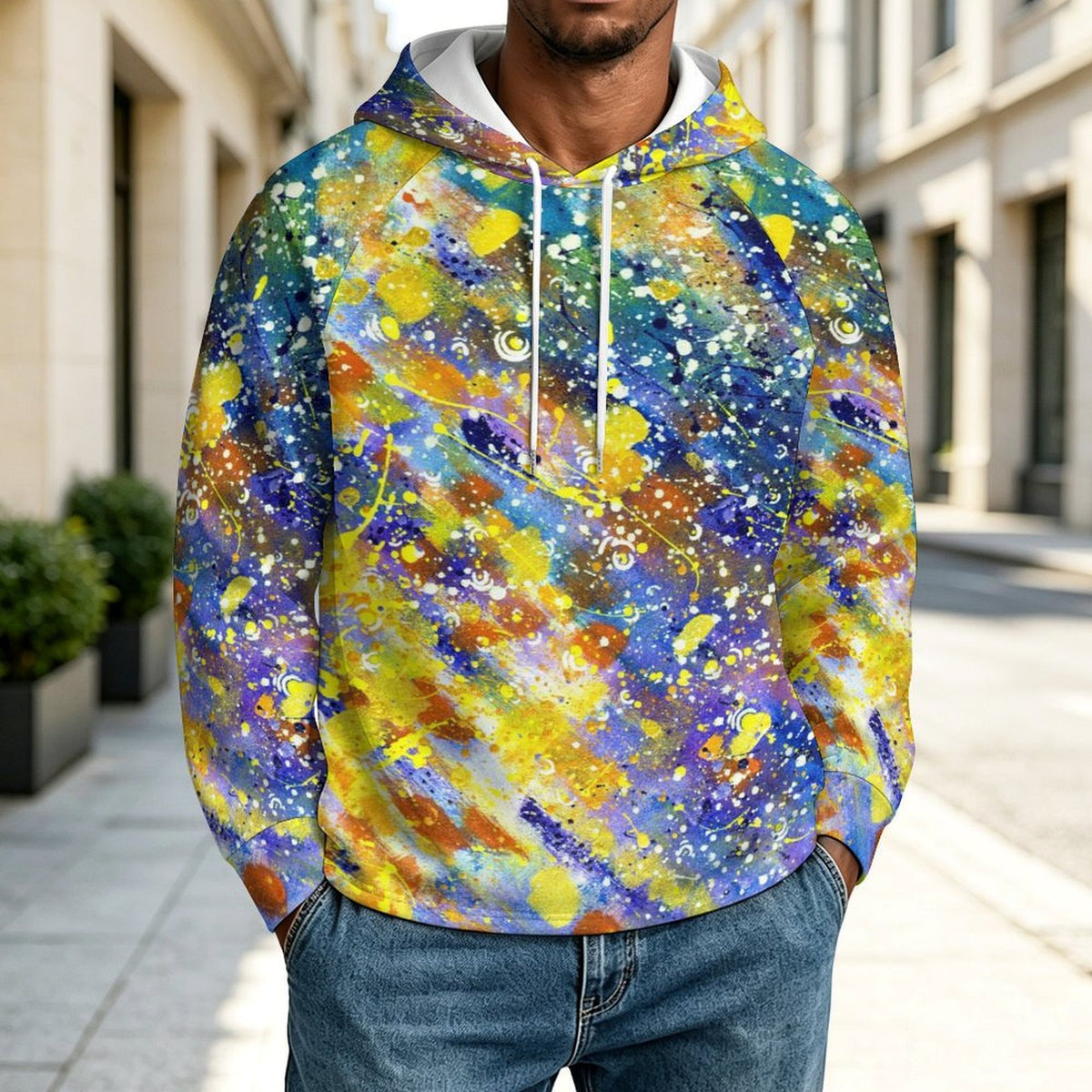 Felpa con Cappuccio Uomo Manica Raglan Personalizzabile