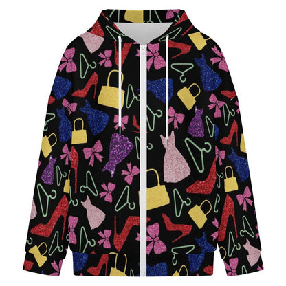 Felpa Donna con Zip e Cappuccio Personalizzabile