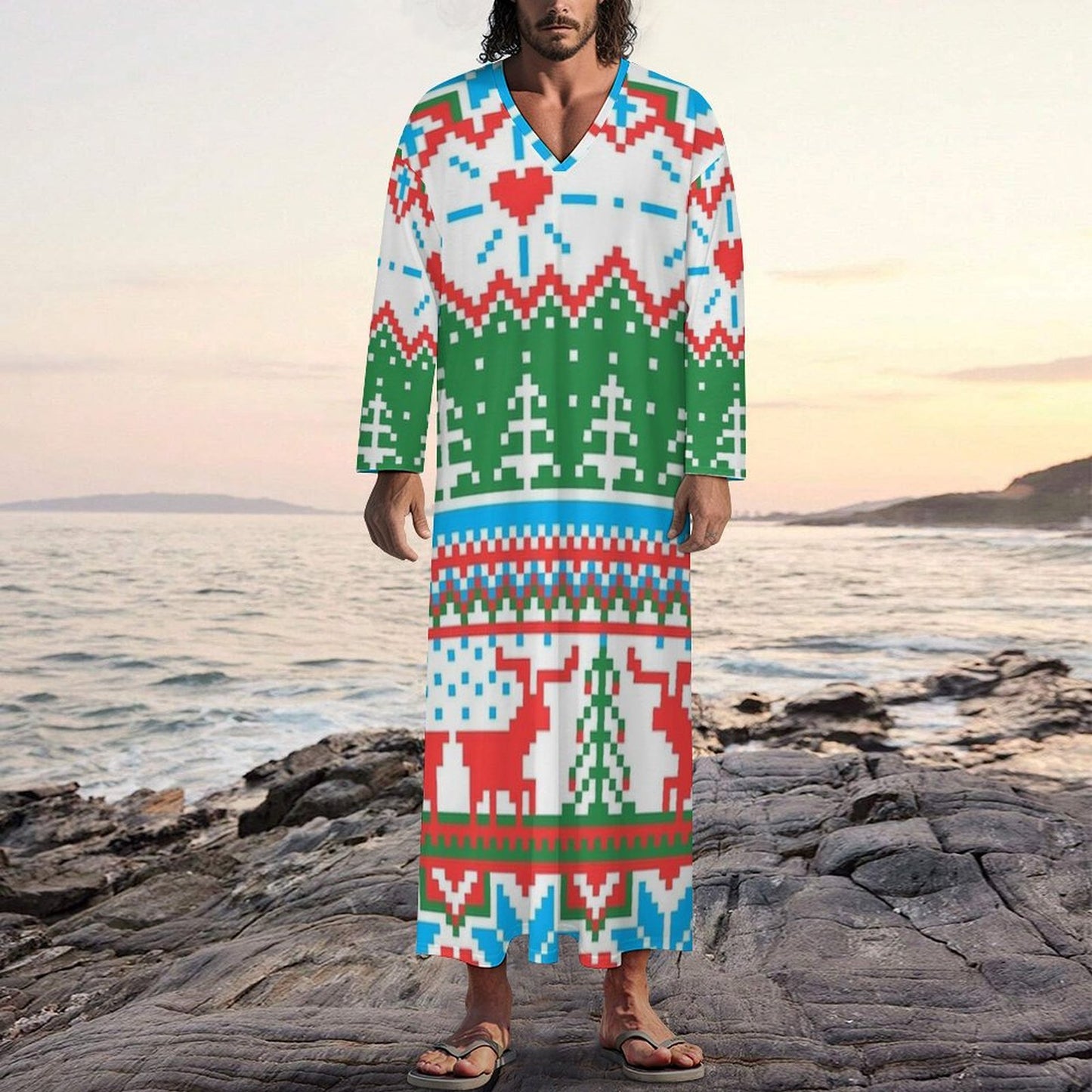 Caftano Personalizzato Stile Orientale | Abito Lungo con Foto