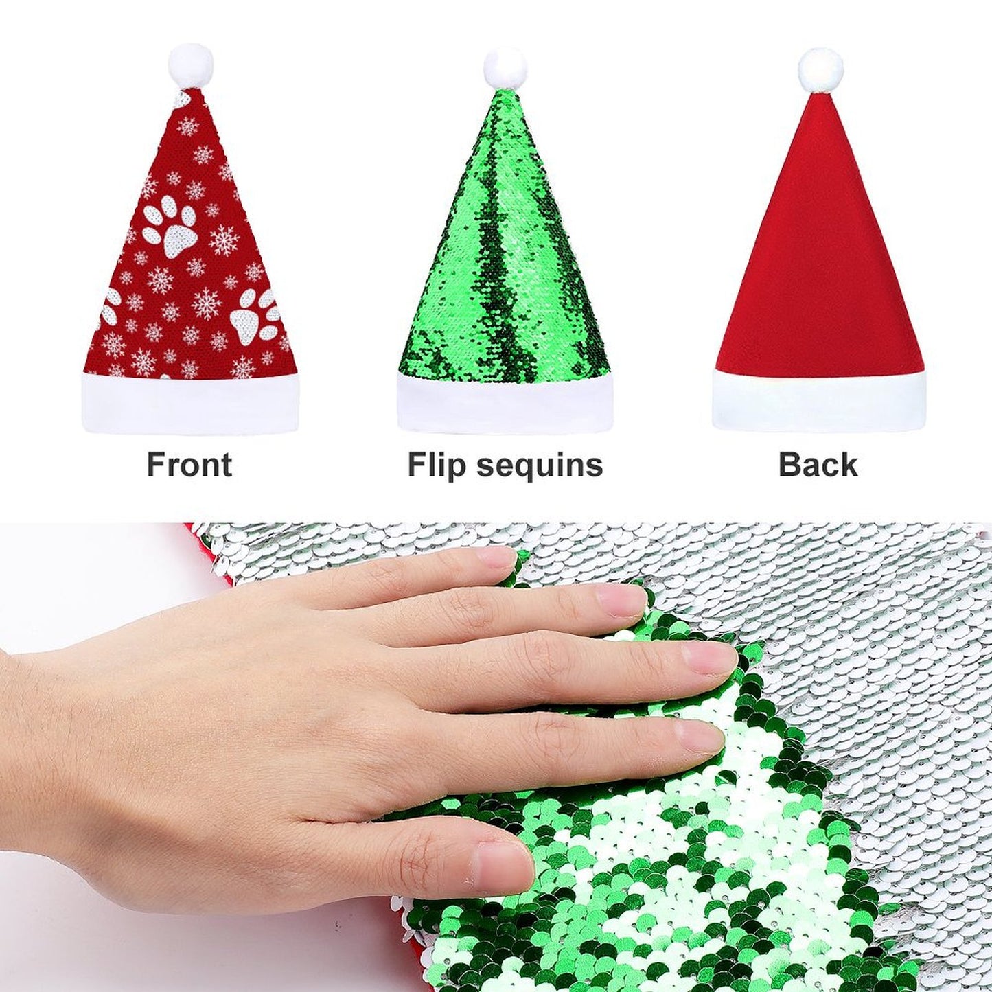 Cappello di Natale Magico con Foto a Sorpresa | Paillettes Interattive