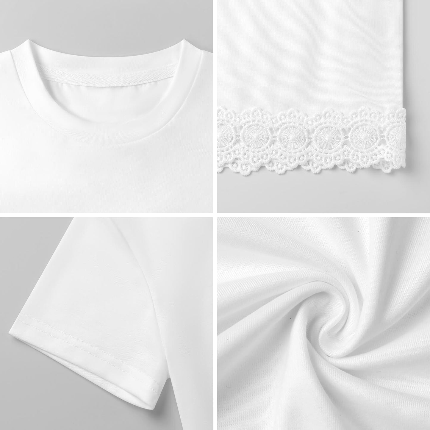 T-shirt Bambina Maniche Corte con Orlo a Balze Personalizzata