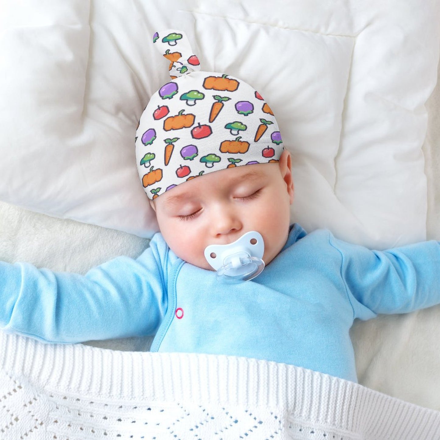 Cappellino Neonato Personalizzato | Morbido Berretto con Nodo