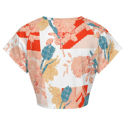 T-Shirt Crop Raglan Personalizzata | Maglietta Corta da Ragazza con Foto