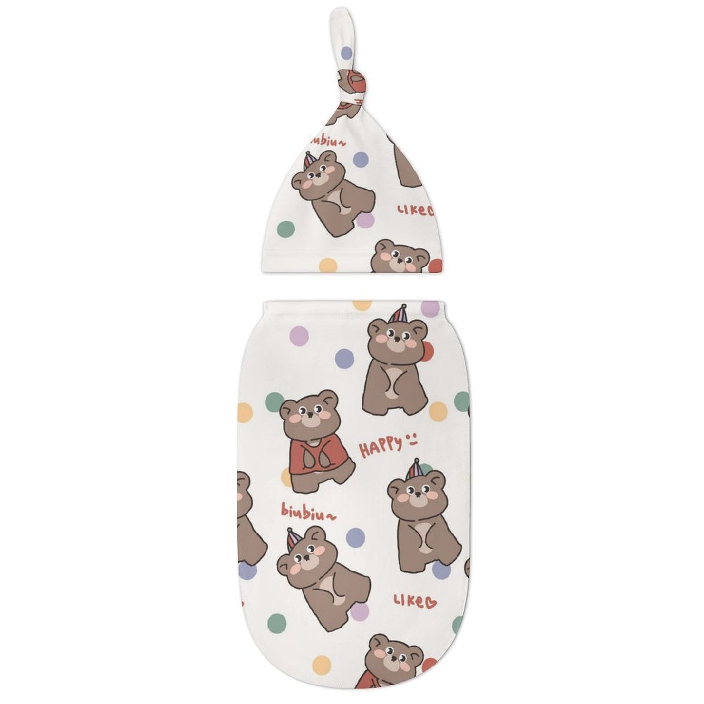 Set Neonato Personalizzato in Puro Cotone con Cappellino