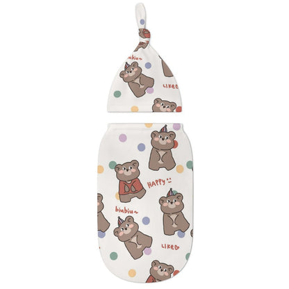 Set Neonato Personalizzato in Puro Cotone con Cappellino