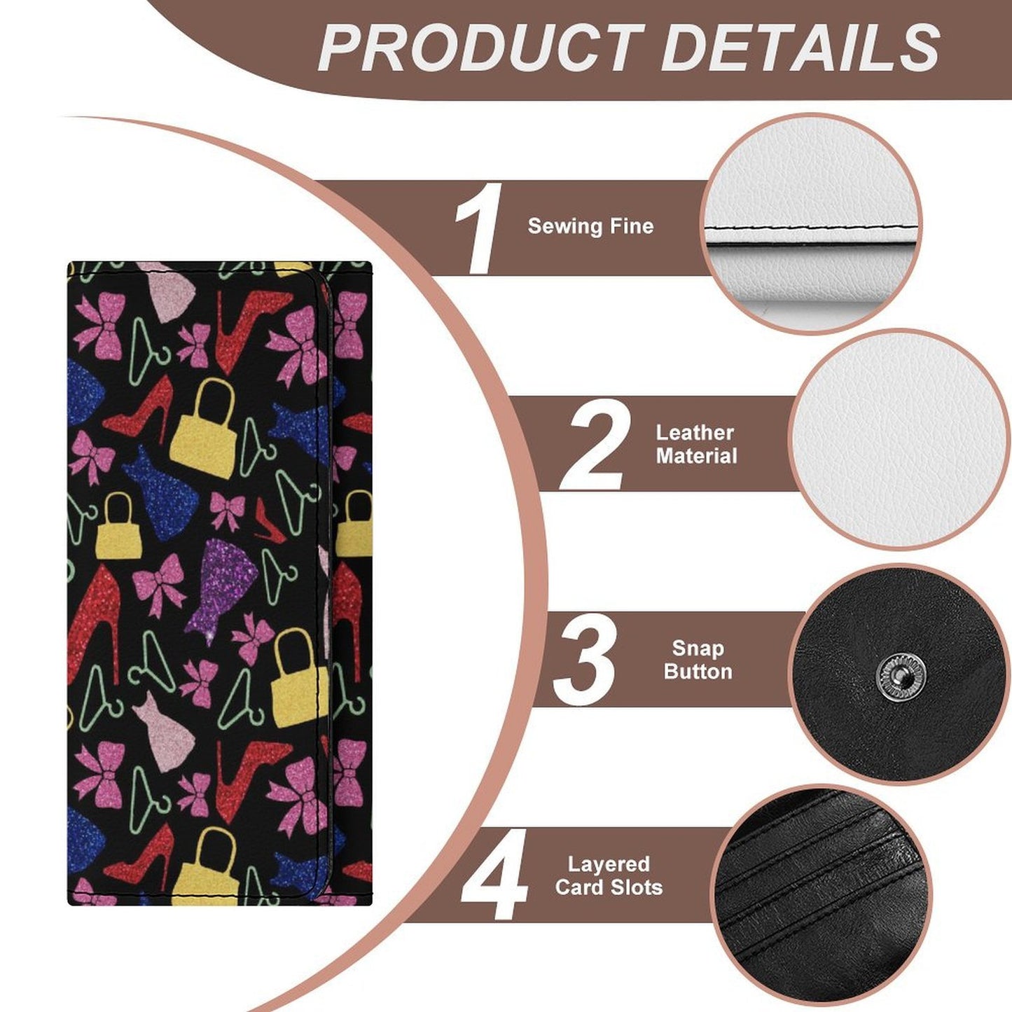 Portafoglio bifold in ecopelle personalizzato con stampa UV