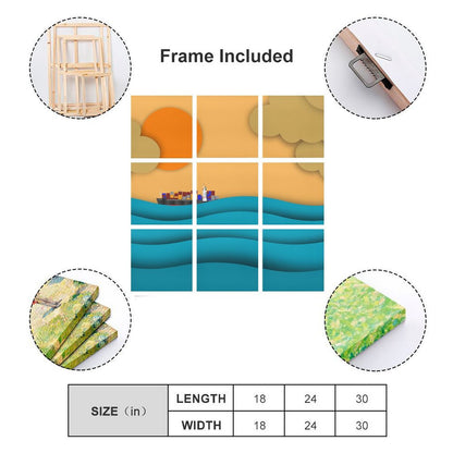 Quadro Componibile 9 Pannelli da Foto | La Tua Arte, un'Esplosione Visiva