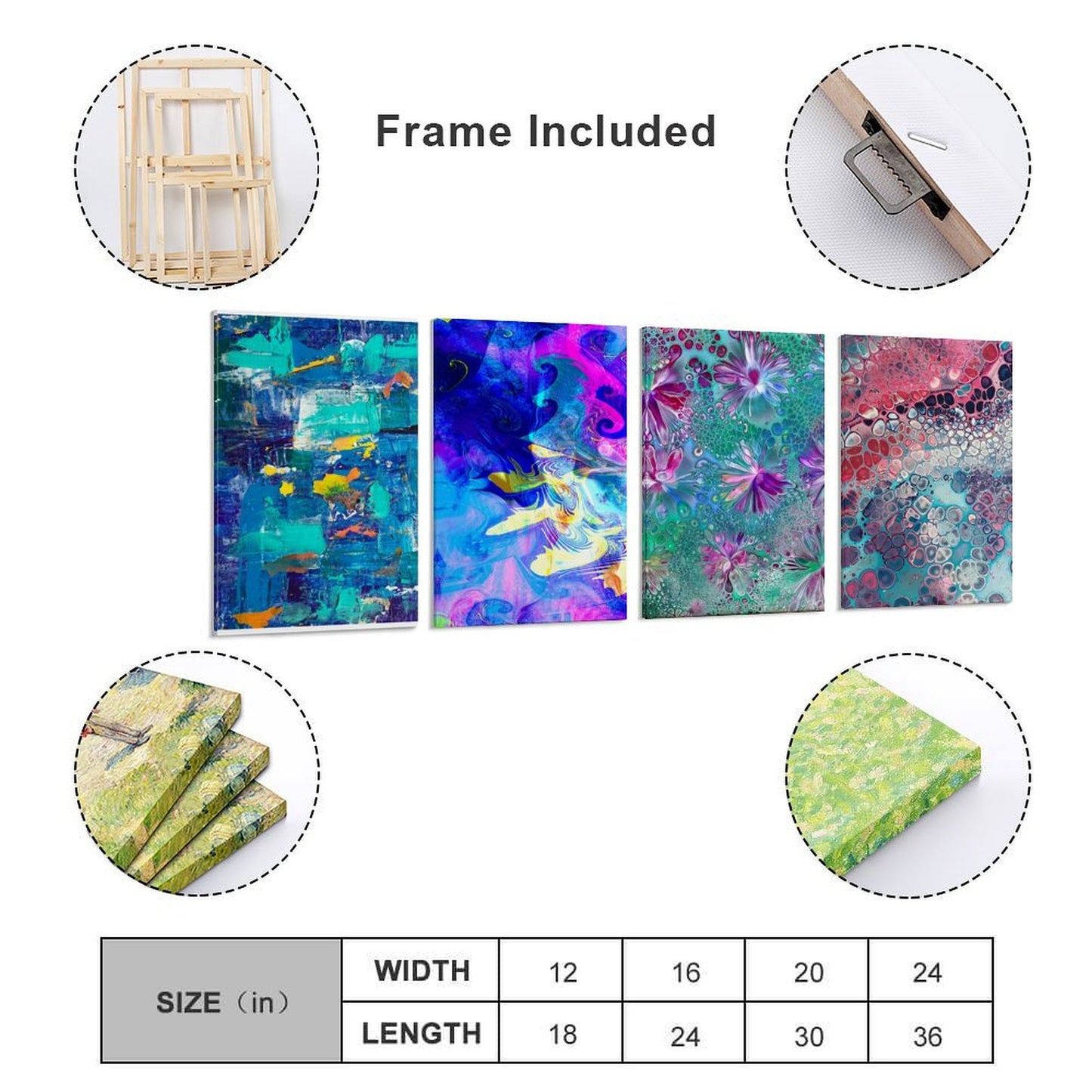 Set 4 Quadri Personalizzati | Crea la Tua Galleria a Parete