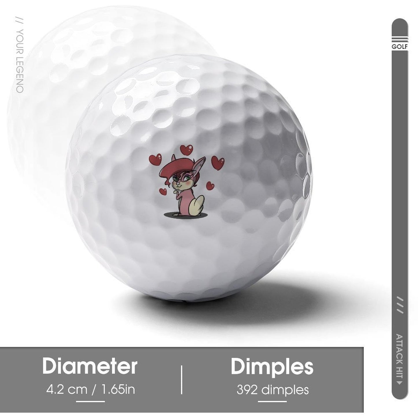 Palline da Golf Personalizzate | Stampa UV Fronte-Retro | Idea Regalo Golfista