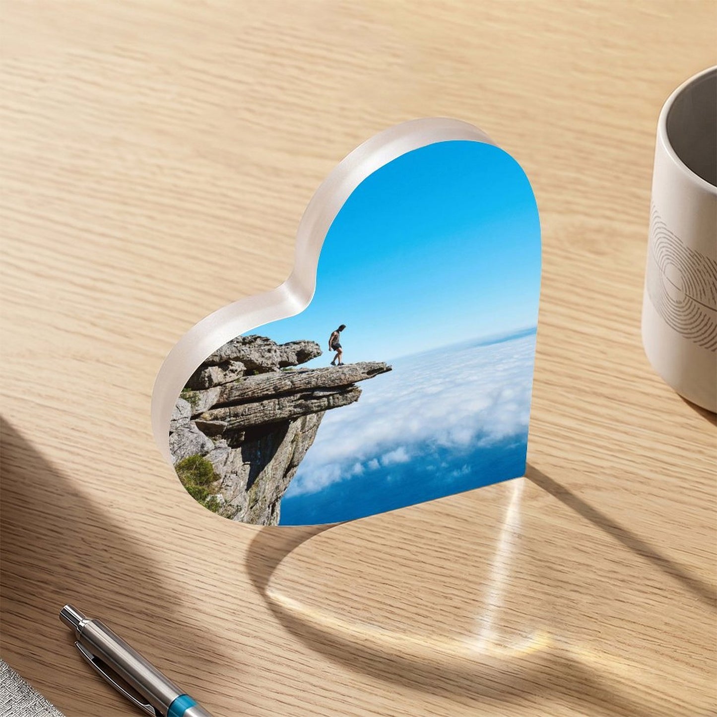 Ornamento da tavolo in acrilico personalizzato con stampa UV per decorazione e regalo