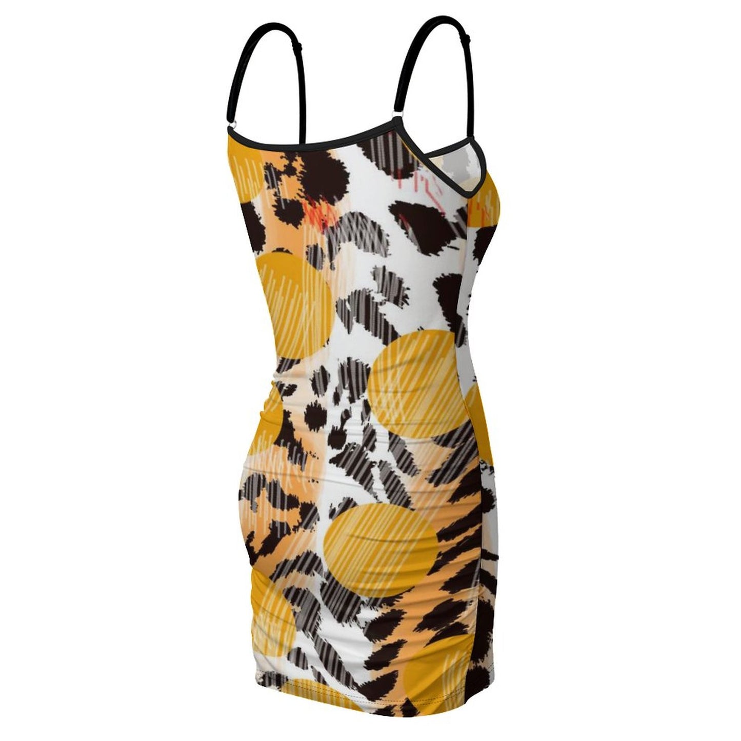 Abito Corto Bodycon Personalizzato Spalline Regolabili | Mini Dress Aderente Donna