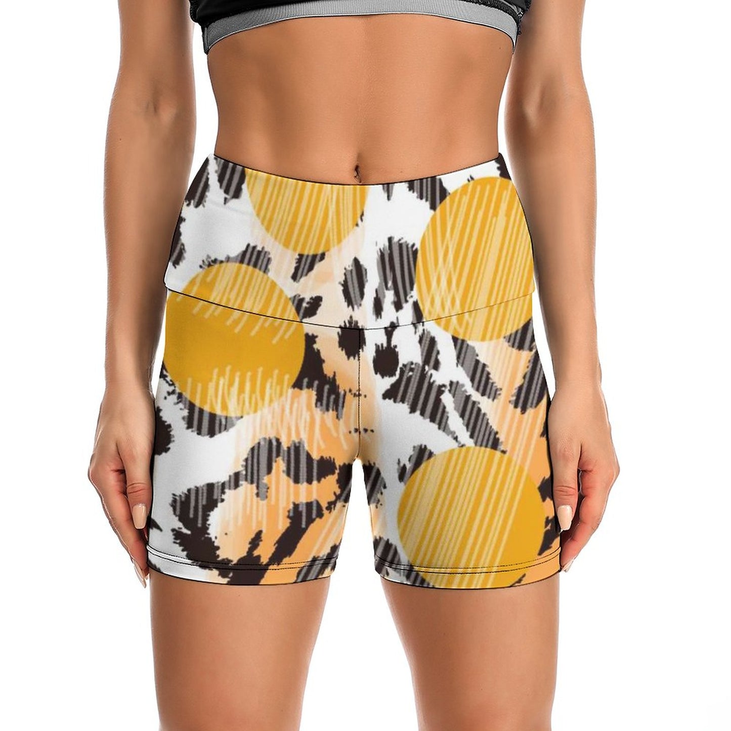 Shorts Yoga Donna Personalizzati | Pantaloncini Biker Vita Alta
