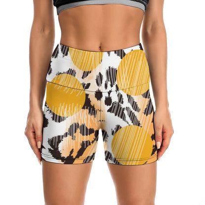 Shorts Yoga Donna Personalizzati | Pantaloncini Biker Vita Alta