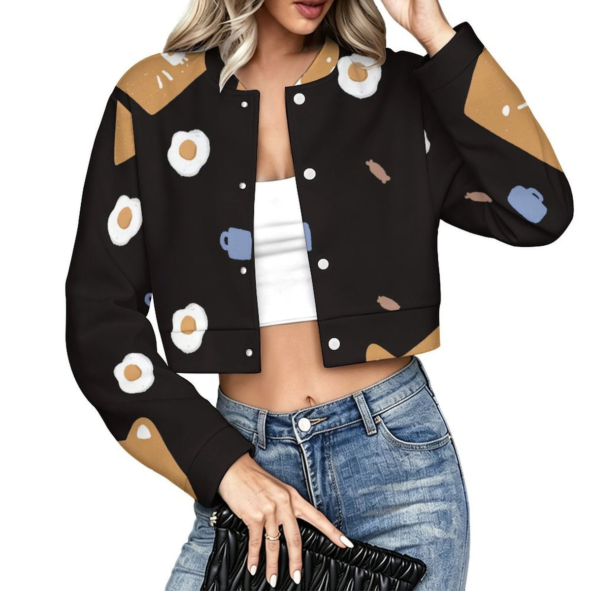 Giacca Corta Donna Personalizzabile in Tessuto Air Layer