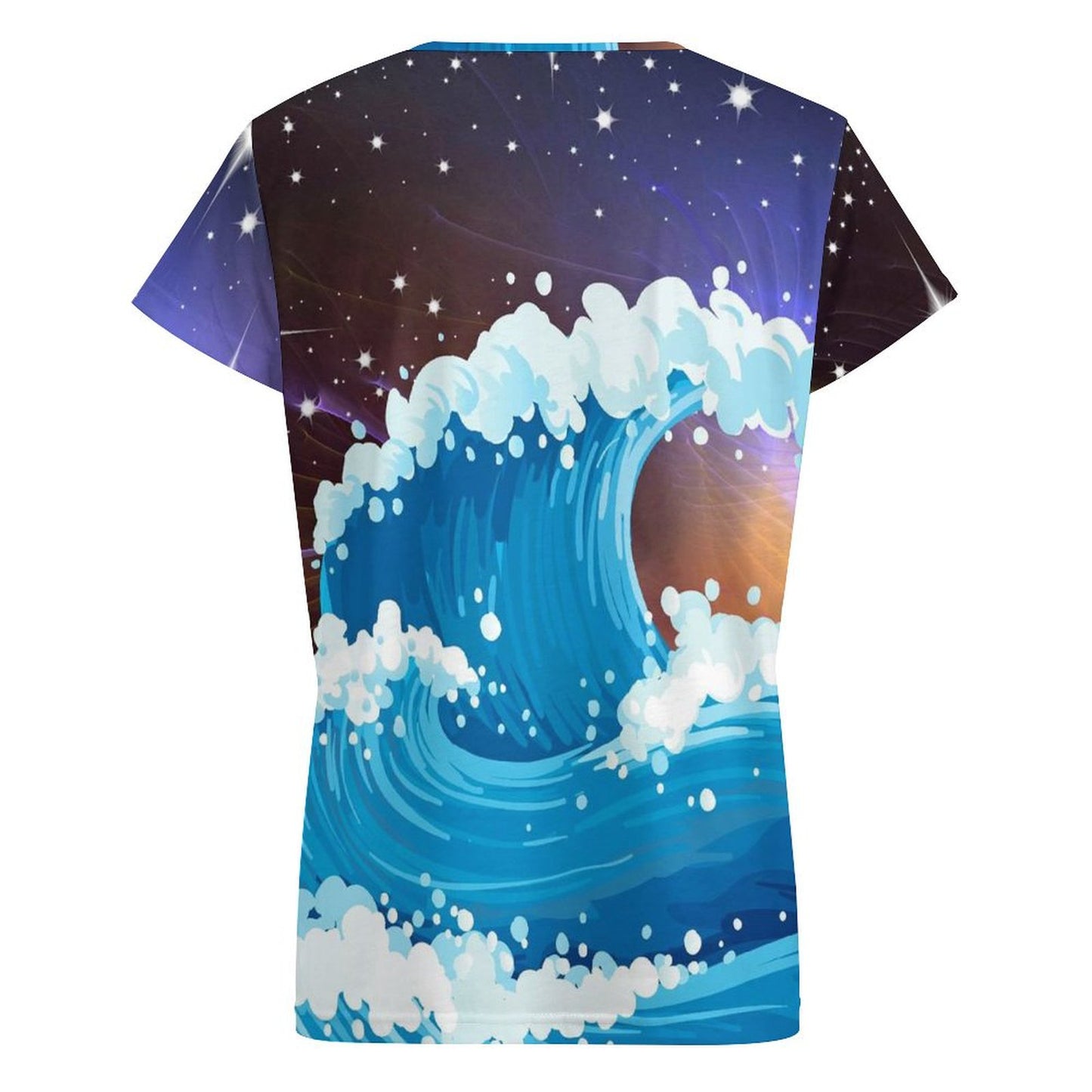 T-Shirt Donna Scollo V Personalizzata VT | Stampa Unica | Poliestere/Spandex