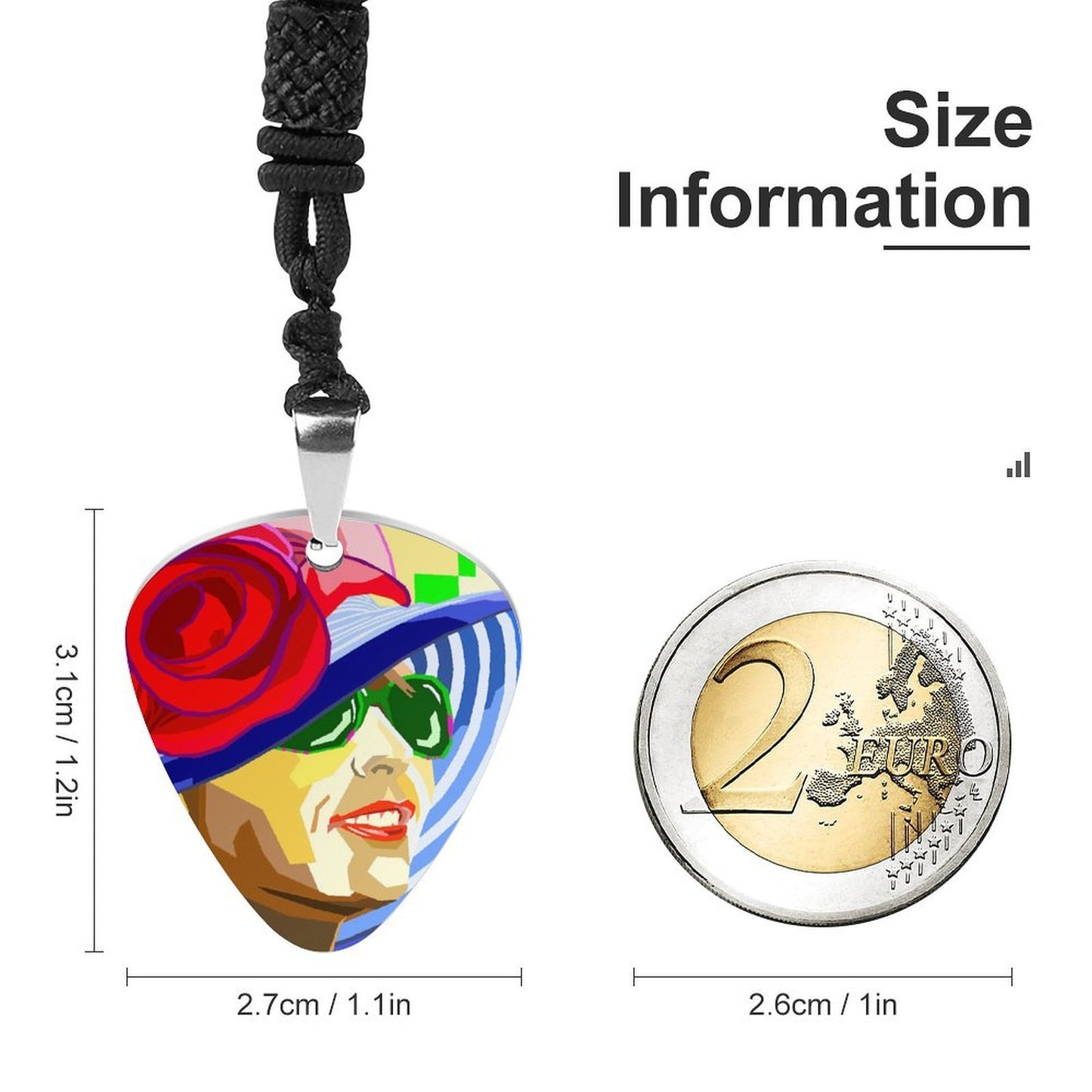 Collana Unisex con Plettro per Chitarra Personalizzato